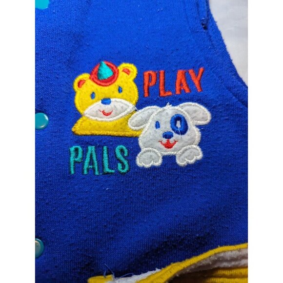 Vintage 1994 HJR & CO Boys Size 6-9 Months Blue Overall Outfit Play Pals Dogs - Picture 4 of 14